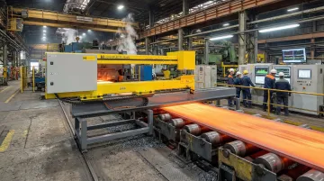 Hammer-IMS M-Ray non-contact measurement system installed on steel production line