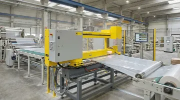 Hammer-IMS M-Ray millimetre wave inline thickness measurement system installed on production line
