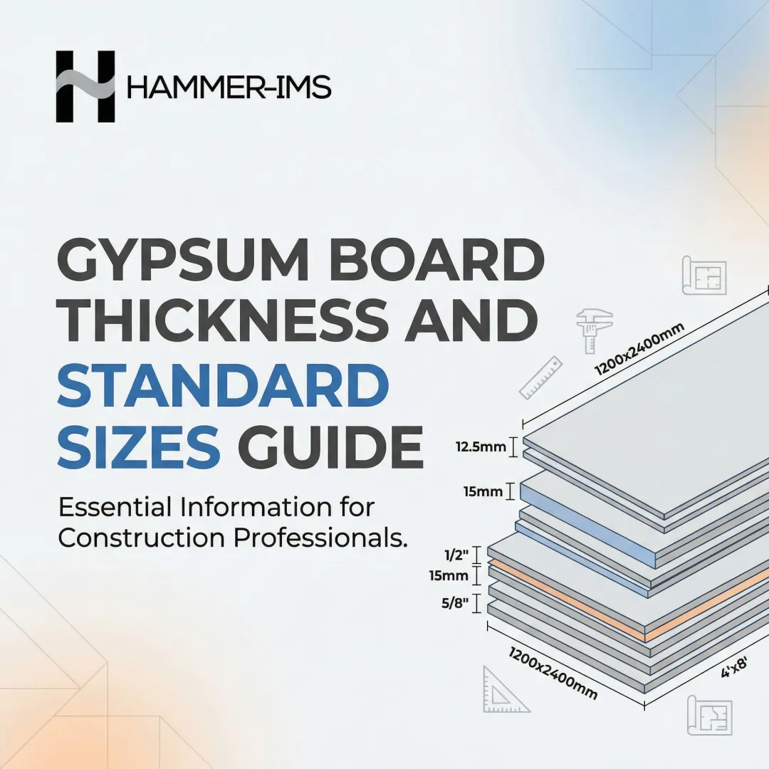 Gypsum Board Thickness and Standard Sizes Guide