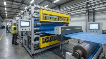 Hammer-IMS M-Ray inline moisture measurement system on industrial production line