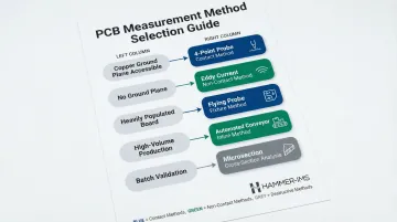 Substrate condition to measurement method selection decision guide for PCB coating
