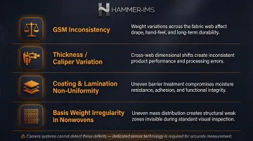 Four invisible measurement-based textile defects requiring sensor detection infographic