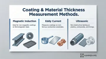 Three Teflon coating measurement methods compared by substrate type and application