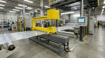 Hammer-IMS M-Ray inline measurement system scanning plastic film web in production