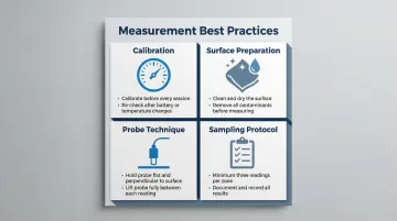 Paint thickness measurement best practices checklist covering four error categories and corrective steps