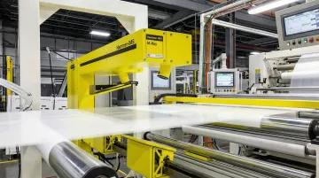 Hammer-IMS M-Ray millimeter wave sensor installed on industrial production line