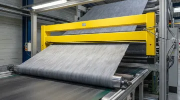 Hammer-IMS M-Ray scanner measuring moisture on moving nonwoven production web