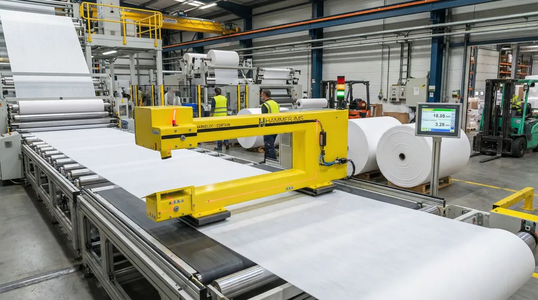 Hammer-IMS M-Ray inline measurement system on production line real-time thickness monitoring