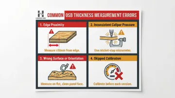 Four common OSB thickness measurement errors and corrective actions reference guide