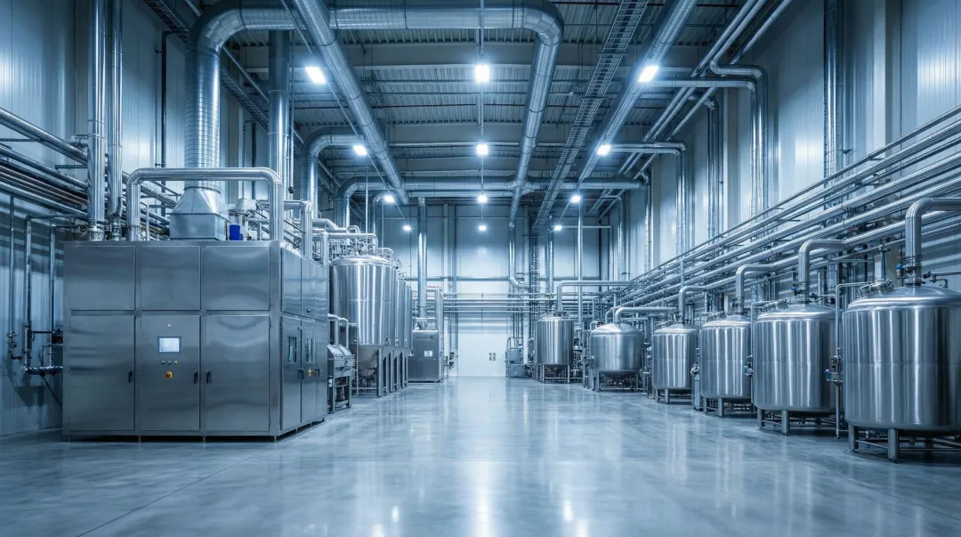 Lyocell TENCEL closed-loop solvent recovery system in textile fiber production facility