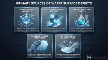 Five primary sources of wafer surface defects illustrated process breakdown
