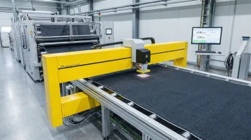 Hammer-IMS M-Ray non-contact thickness measurement system on industrial production line