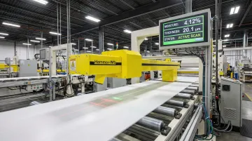 In-line contactless NIR moisture sensor mounted above battery electrode production web