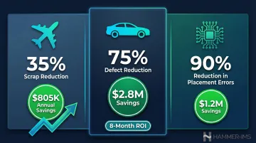 Inline inspection scrap reduction results across aerospace automotive and electronics industries