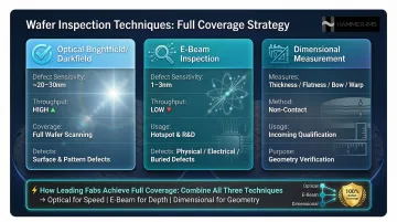 Wafer inspection technique comparison optical brightfield e-beam dimensional measurement capabilities