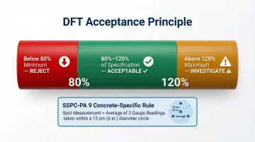 SSPC-PA 2 and SSPC-PA 9 DFT acceptance criteria 80/120 rule explained visually