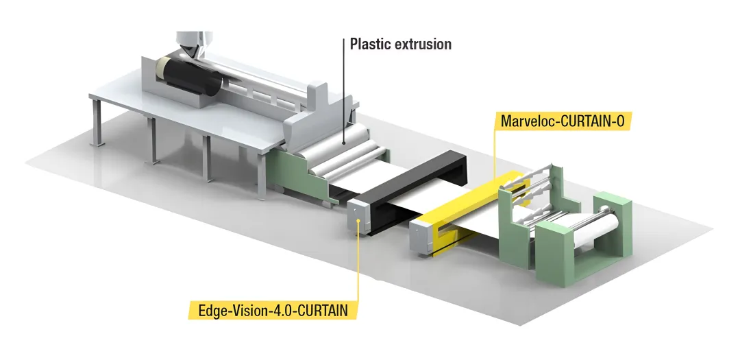 Contactless M-Ray measurement technology scanning manufacturing materials with precision sensors