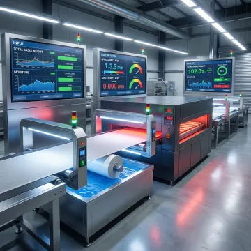 Advanced quality control system monitoring coated textile production line