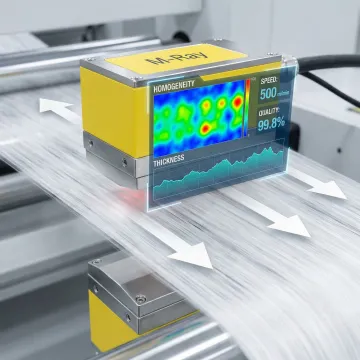 Contactless fiber measurement sensor monitoring carding homogeneity