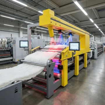 Advanced fiber carding measurement system in textile production facility