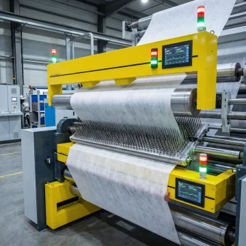 Advanced needle punching quality control system monitoring nonwoven fabric density