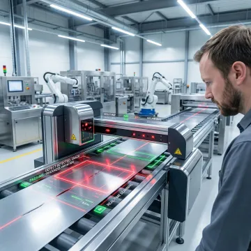 Advanced 2D material defect mapping system scanning industrial material surface