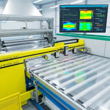 Multi-sensor CD profiling system scanning across production line width