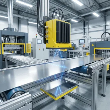 M-Ray millimeter wave measurement system scanning industrial material