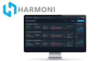 Factory orchestration dashboard displaying real-time CNC setup duration versus expected time
