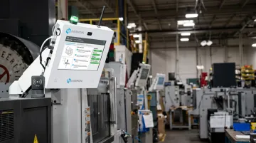 Harmoni factory orchestration platform command center at CNC workcenter