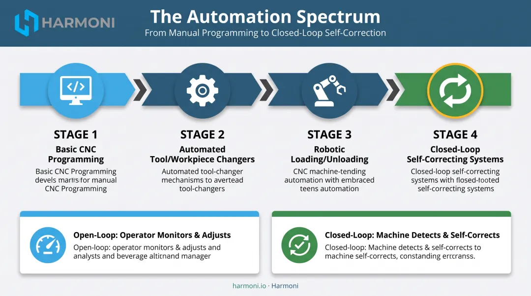 Automation spectrum from basic CNC programming to closed-loop systems