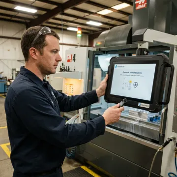 Operator using MFA to access a manufacturing interface