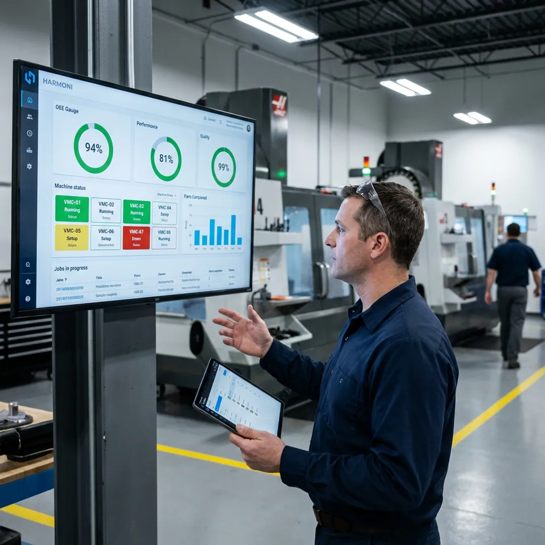 Manufacturing dashboards on factory floor