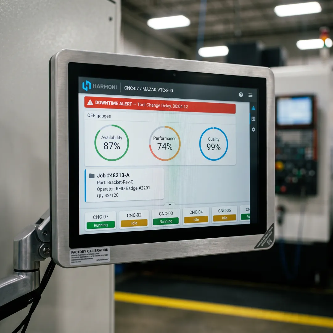 Live manufacturing downtime alert dashboard