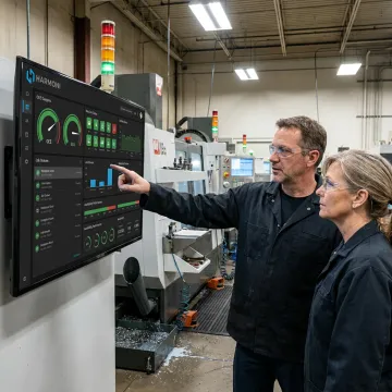 Real-time manufacturing dashboard on a shop floor