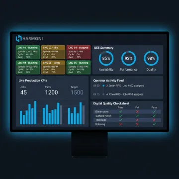 Factory intelligence platform connecting machines and ERP data