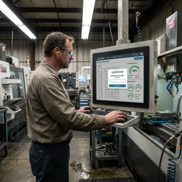 Secure industrial machine access dashboard