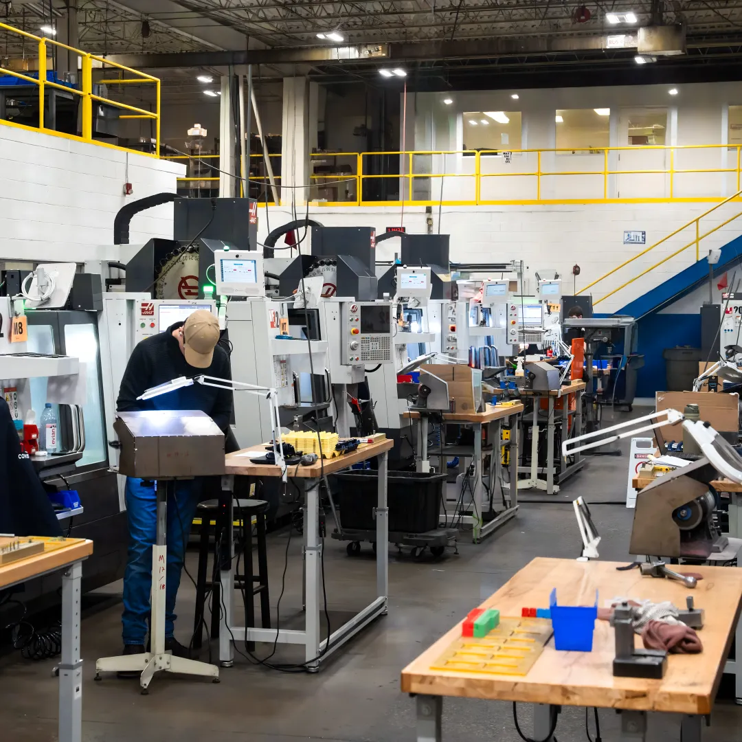 Revision-controlled CNC program loaded at a workcenter