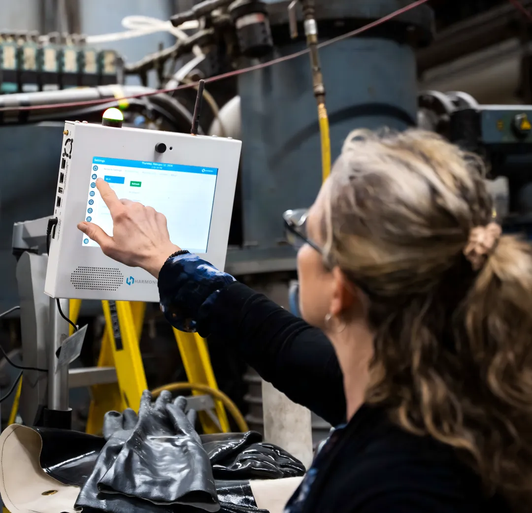 Engineer reviewing secure machine access controls
