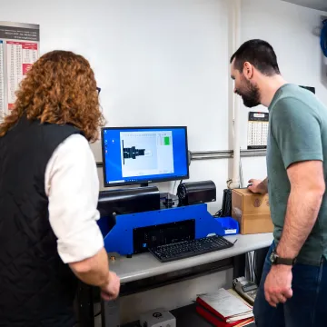 CNC machine monitoring dashboard on shop floor