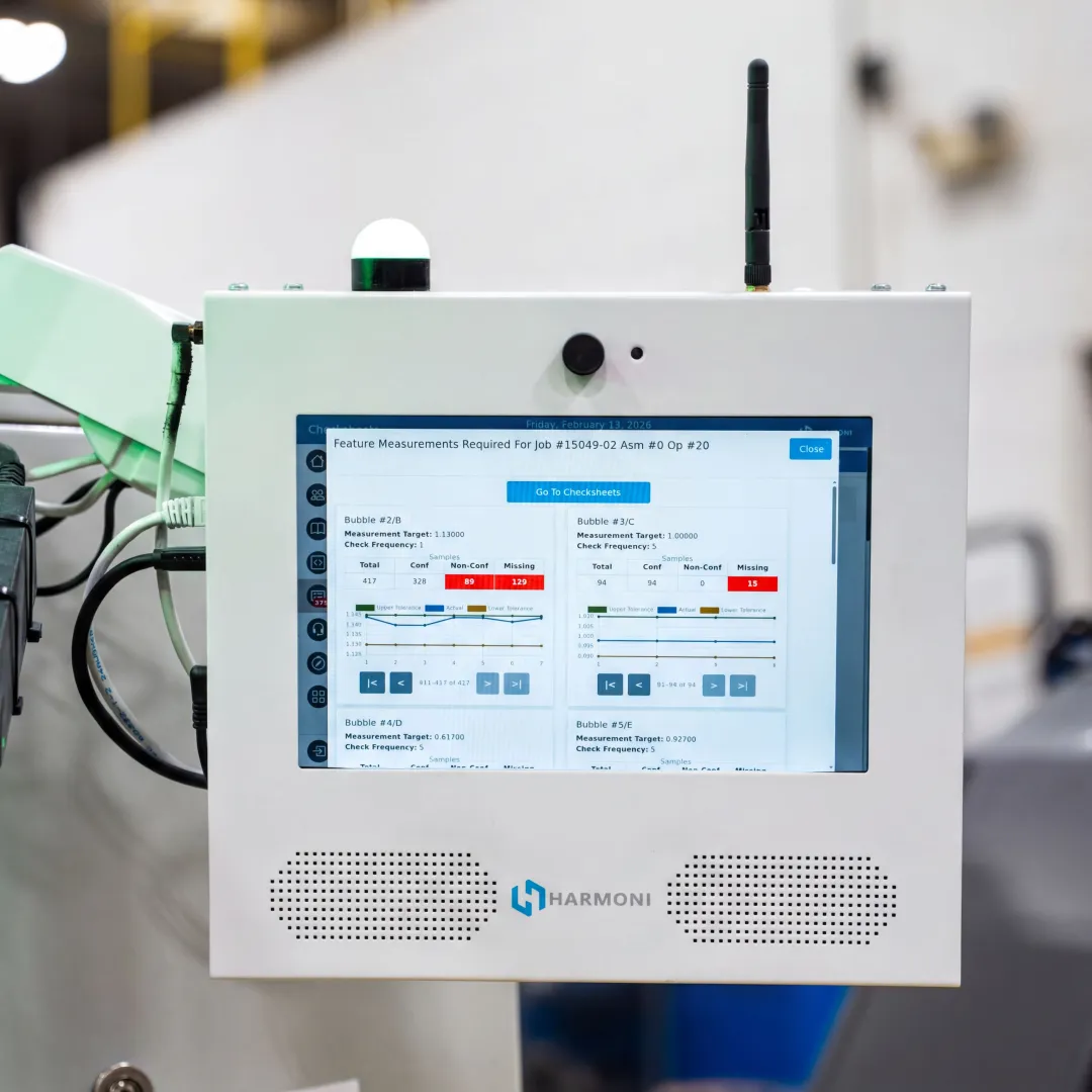 Production dashboard showing live manufacturing data