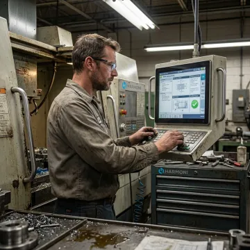 Digital manufacturing work instructions at a machine