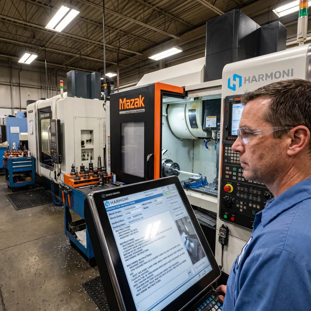 Operator using connected automotive manufacturing workstation