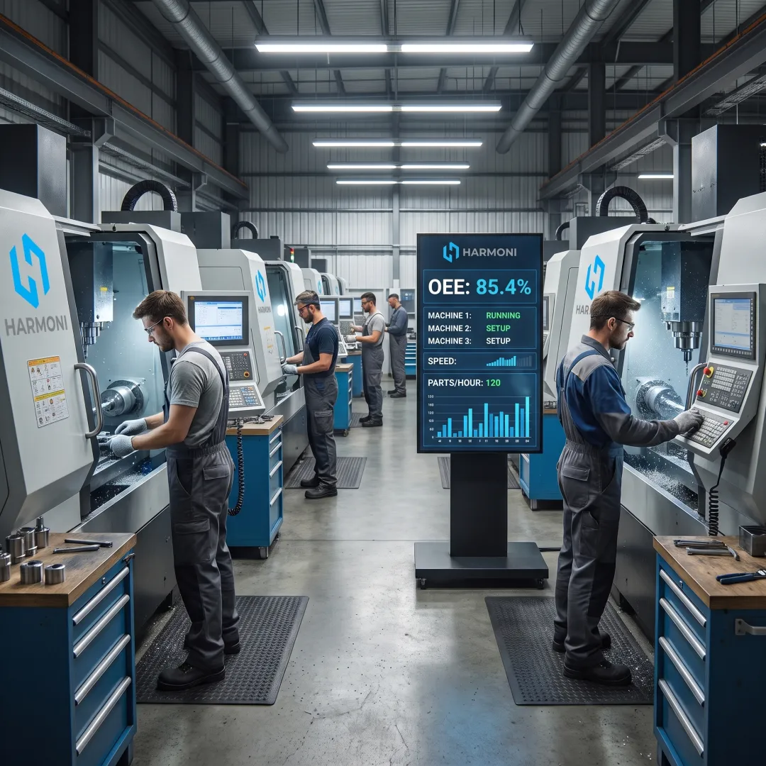 Automotive manufacturer monitoring connected CNC production data