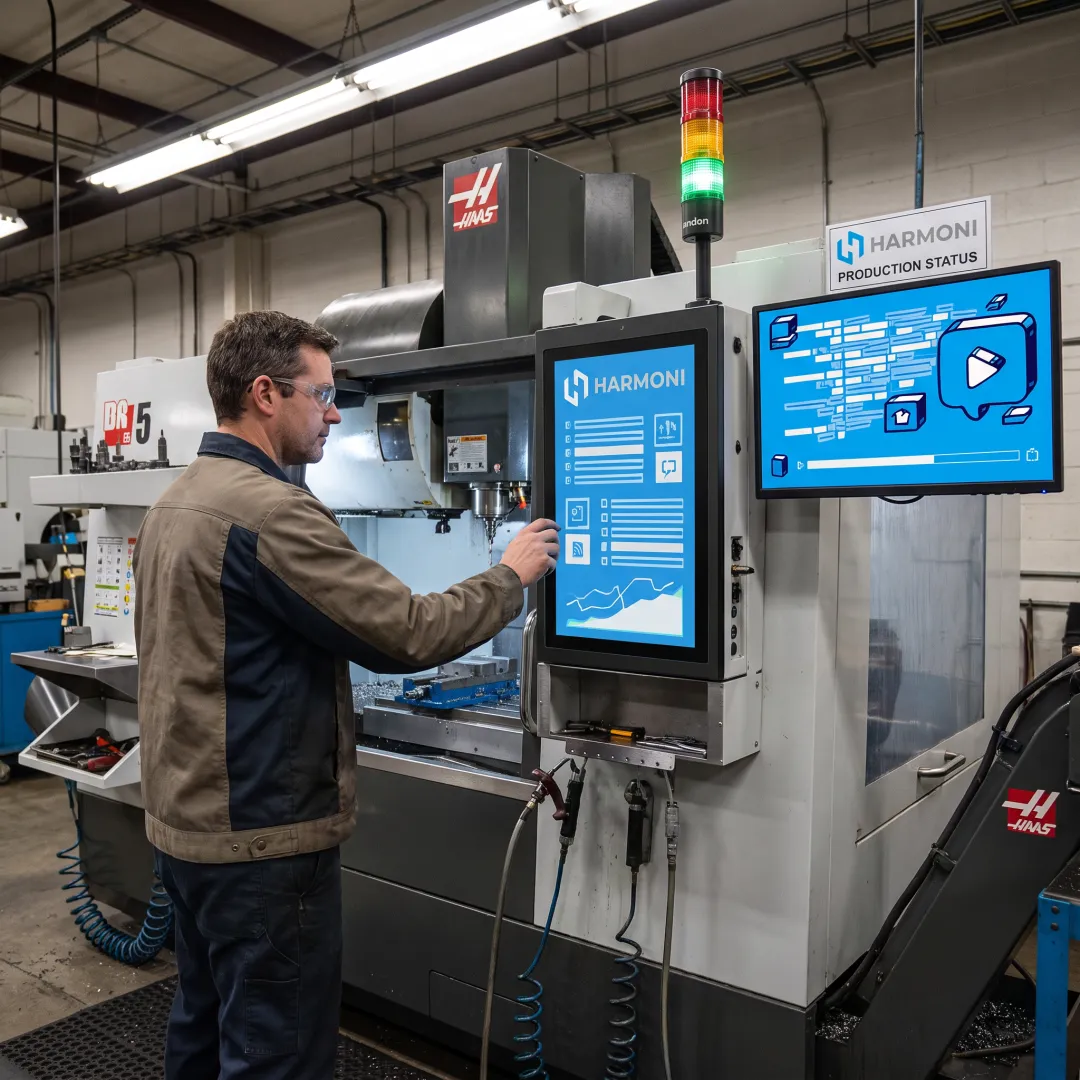 Manufacturing operator using a digital Andon system