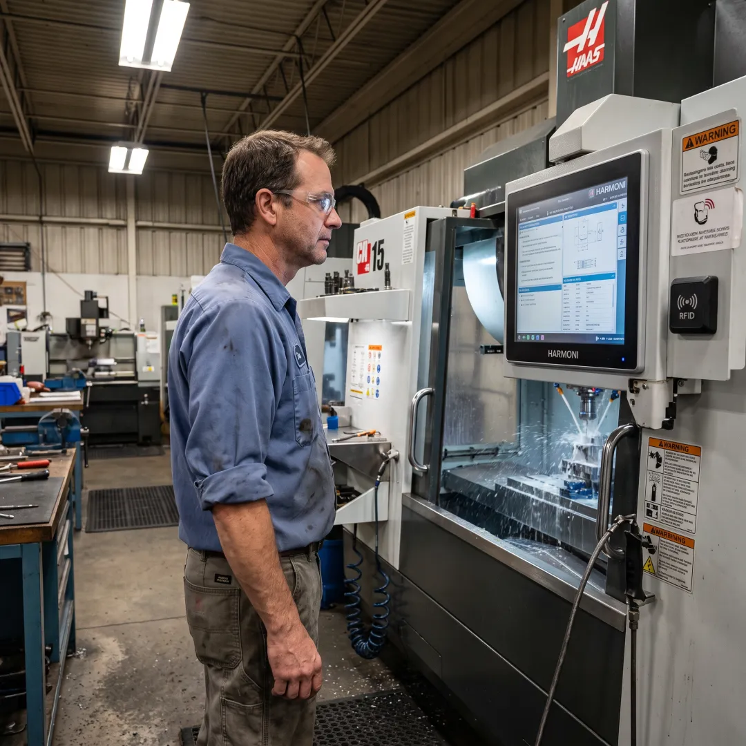 Digital job routing interface at a manufacturing workcenter