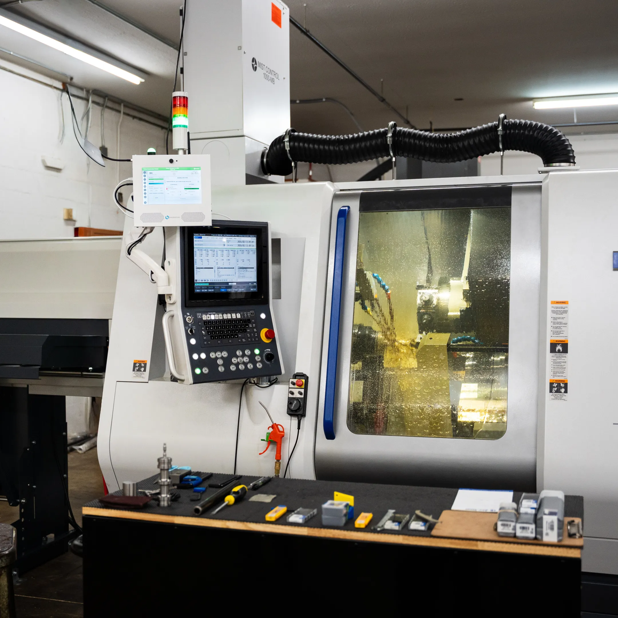 Connected manufacturing platform displayed on shop floor screen