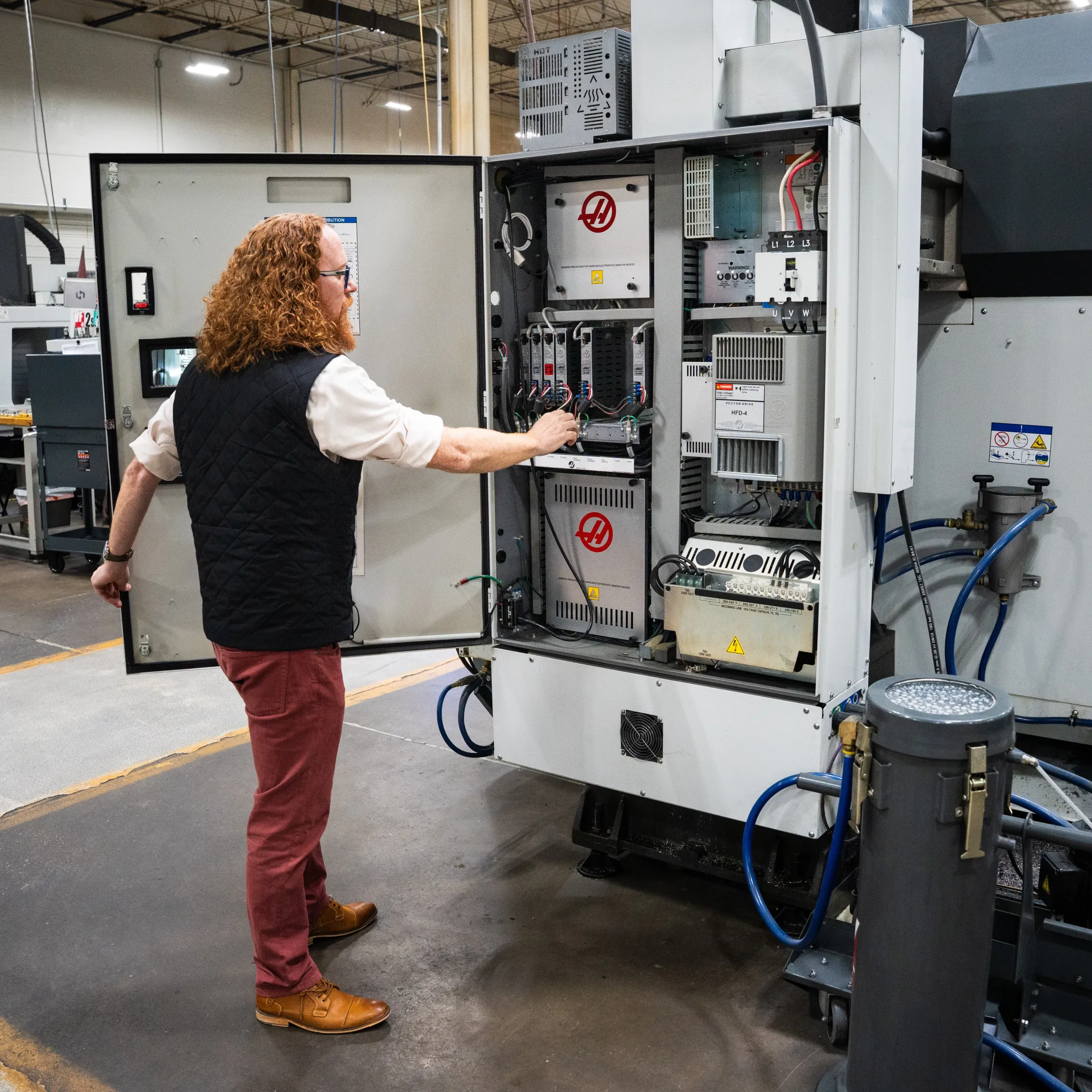 Digital CNC inspection checksheet at a machine