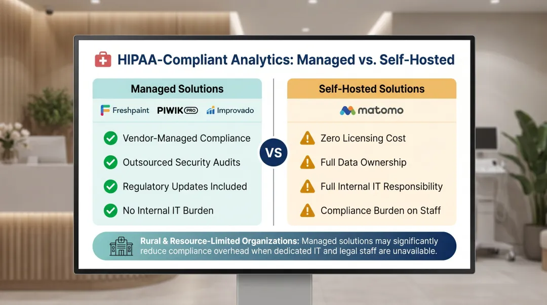 Managed versus self-hosted HIPAA analytics solutions comparison for healthcare organizations