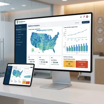 Healthcare workforce analytics reporting interface